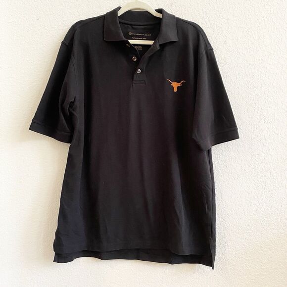 University Co-Op Campus Wear Texas Longhorns Embroidered Polo Shirt Black Small‎ - Picture 4 of 7